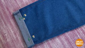 Укорачиваем джинсы с помощью вышивки. Доброе утро. Фрагмент выпуска от 10.07.2025