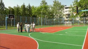Новая спортплощадка на территории школы в поселке Мехзавод