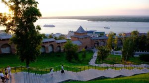 Новый фуникулёр. Астрономические куранты. Воздушные шары. Нижегородский кремль. Июль 2025.