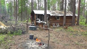 Тайга, изба и рыбалка. Путешествие по таёжной речке. 3 часть.