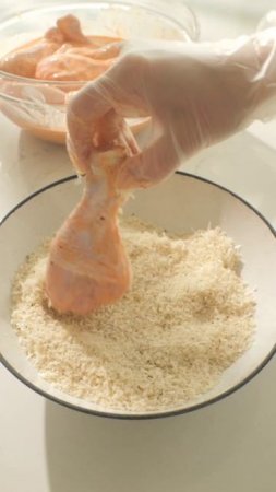 Сегодня на ужин запеченная куриная голень в панировке