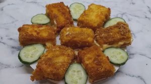 Хрустящий, бесконечно тянущийся жареный сыр. Быстро и вкусно!!!