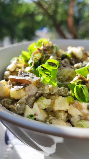 Салат с морской капустой😋