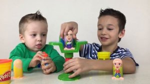 Парикмахерская из Пластилина Play Doh Hairdresser Видео для Детей Лепим из пластилина