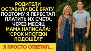 Выяснил, что Родители ОСТАВИЛИ ВСЁ БРАТУ В ЗАВЕЩАНИИ. Я перестал платить их счета А ЧЕРЕЗ МЕСЯЦ