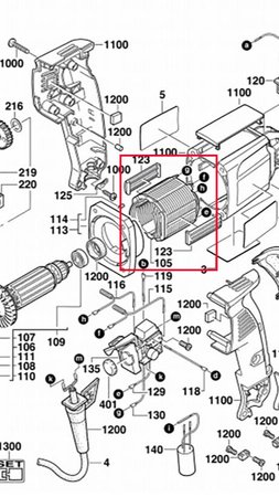 Статор Milwaukee / AEG 4931426595 
Milwaukee PD2E24RS / AEG SB2E 1010 RS / AEG K55