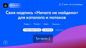 Как сделать свою надпись «ничего не найдено» для каталога и потоков на Тильде
