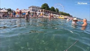 Сочи Лазаревское пляж Калипсо сегодня 10 июля 2025. Море и погода в Сочи сейчас. Какая обстановка