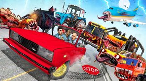 УЕХАТЬ НА ТАЧКЕ ОТ ОГРОМНОЙ ТОПЛЫ МАШИН ПОЖИРАТЕЛЕЙ_ МАШИНЫ ПОЖИРАТЕЛИ