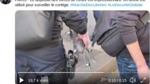 PARIS - Le dispositif des forces de l’ordre est impressionnant. Un drone est utilisé pour