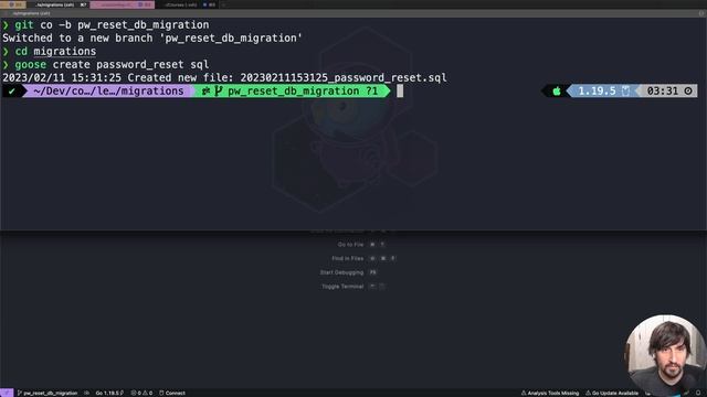 173 - Password Reset DB Migration
