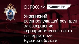 Украинский военнослужащий осужден за совершение теракта на территории Курской области