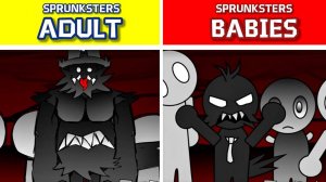 INCREDIBOX SPRUNKSTERS 👶💀 | ADULT vs BABIES! 😱 ЖУТКИЙ КОНТРАСТ! #сезонконтентаRUTUBE