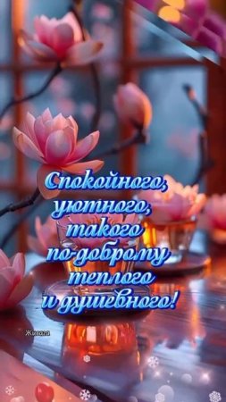 Вечерний приветик. Музыкальная открытка пожелание.