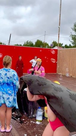 Пузырьки мыльные, шоу на горячих источниках в Тюмени