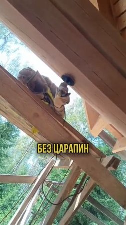 Шлифовка Сруба из Лафета #деревянныедома #отделкасруба #ручнаяшлифовка