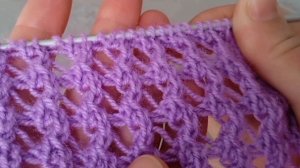 Нежная, ажурная сеточка спицами для летних изделий