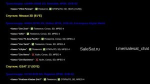 Новости транспондеров от 11.07.25