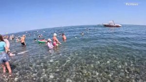 Сочи Лазаревское пляж Морской бриз, Взморье сегодня 11 июля 2025. Море и погода в Лазаревском сейчас
