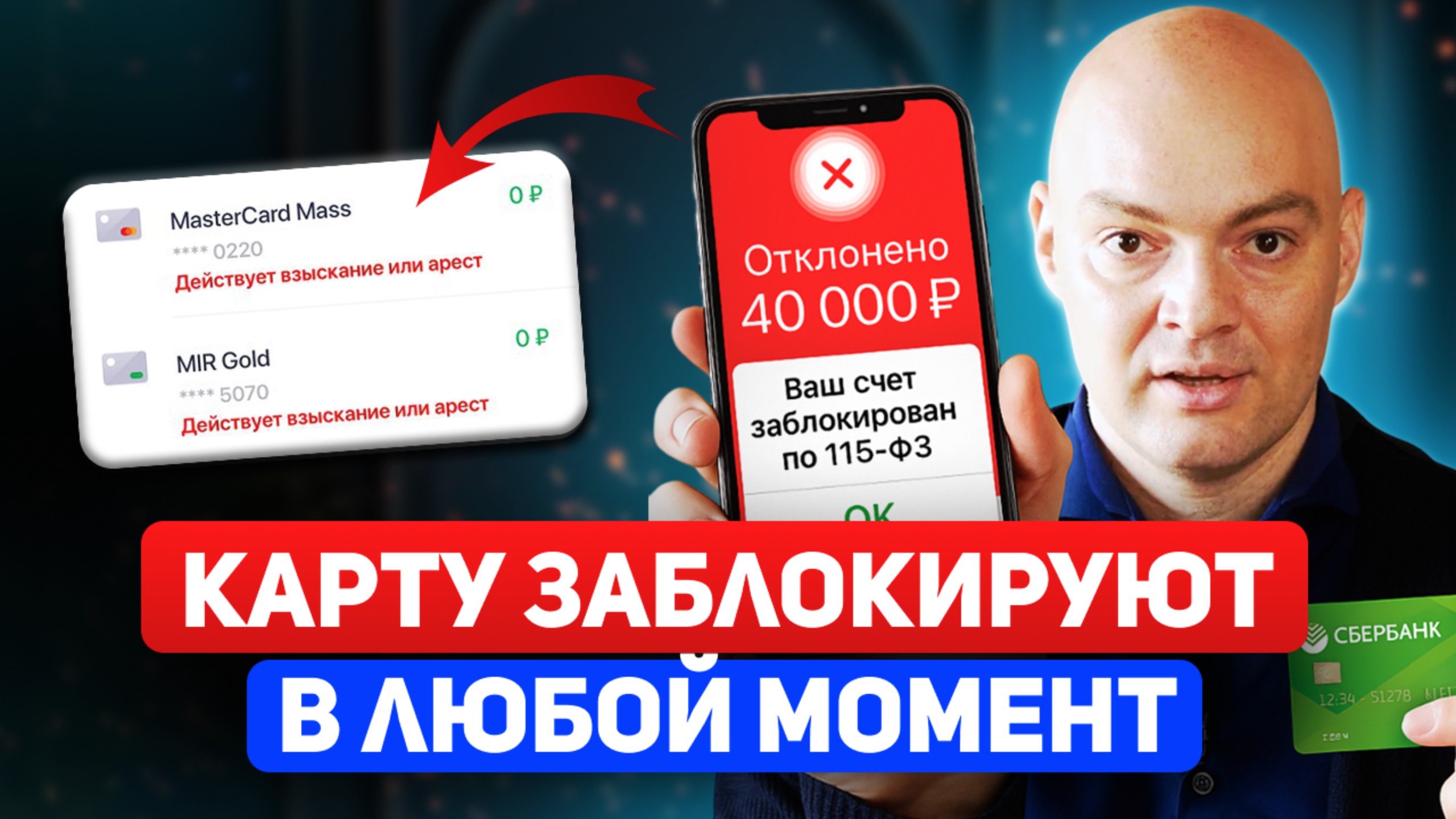 Блокировка КАРТЫ по 115-ФЗ / Это коснется КАЖДОГО!