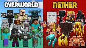 Верхний Мир против НЕЗЕРА В Minecraft