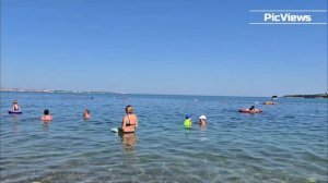 Геленджик пляж Красная Талка сегодня 11 июля 2025. Чёрное море. Погода в Геленджике сейчас