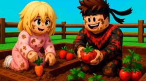 Красный Ниндзя помог мне вырастить свой сад с нуля в Grow a Garden Роблокс !