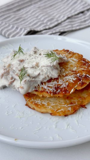 Драники с лисичками