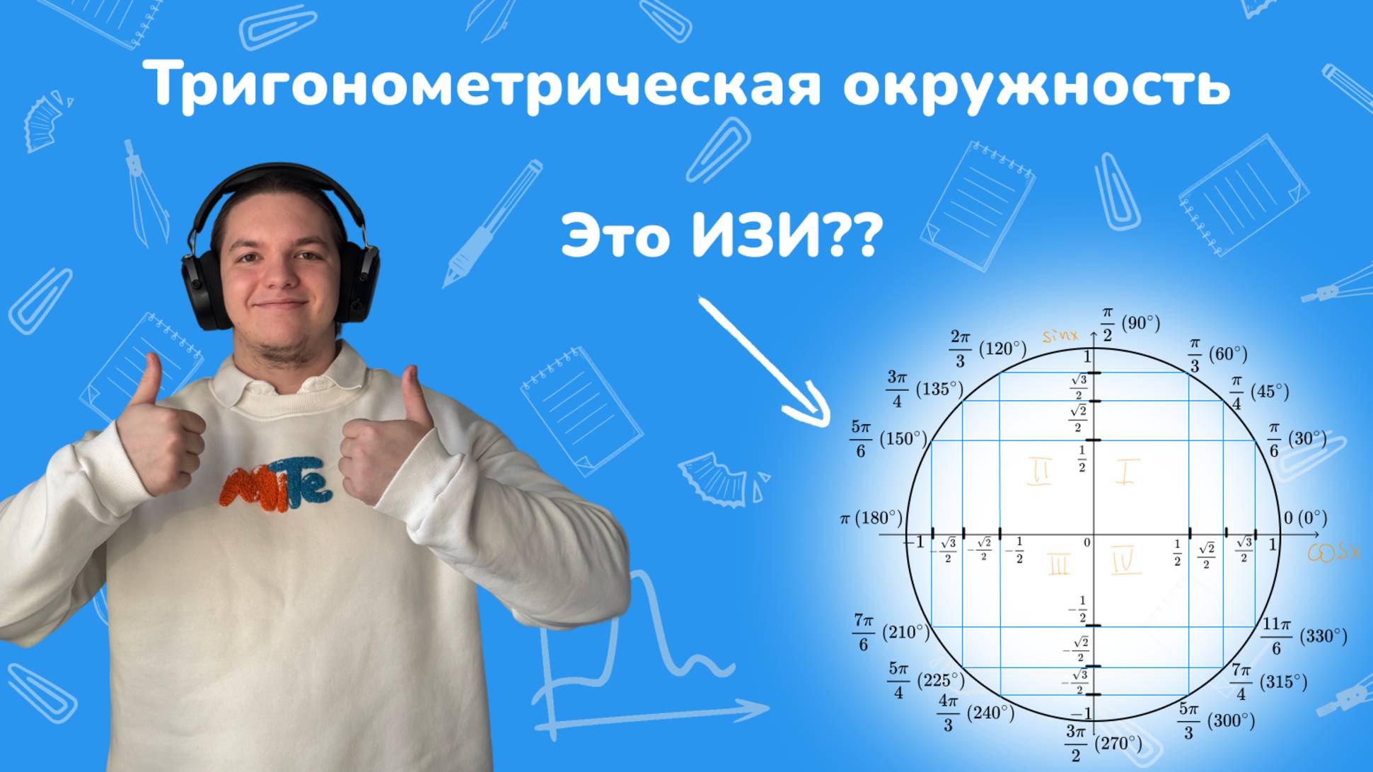 Тригонометрическая окружность с нуля смотреть онлайн