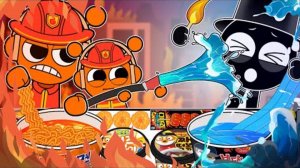 Спрунки или Спрунке  играют в пожарника| Sprunki мультфильм