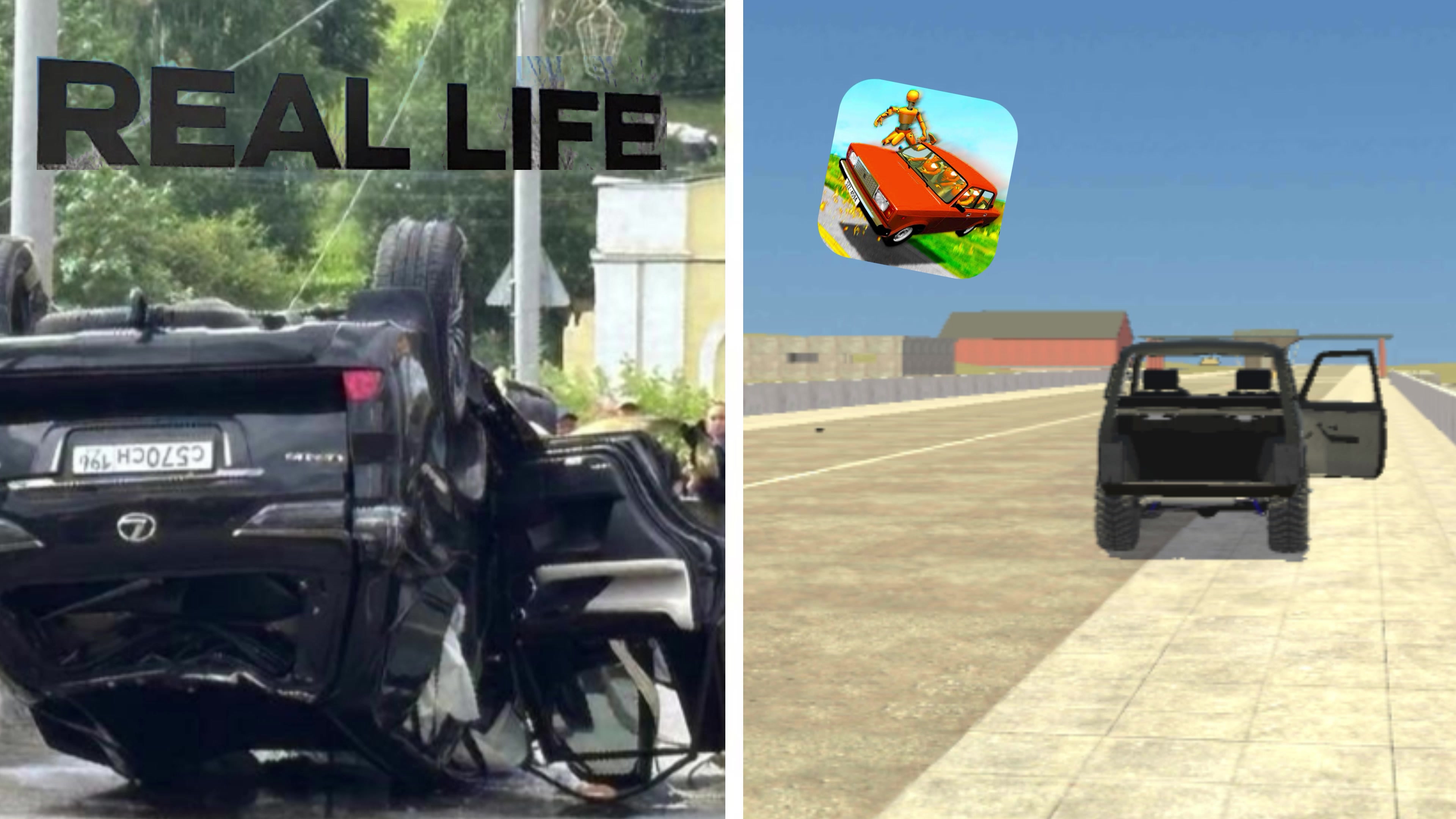 Авария на реальных событиях в ВАЗ краш тест симулятор 2 35