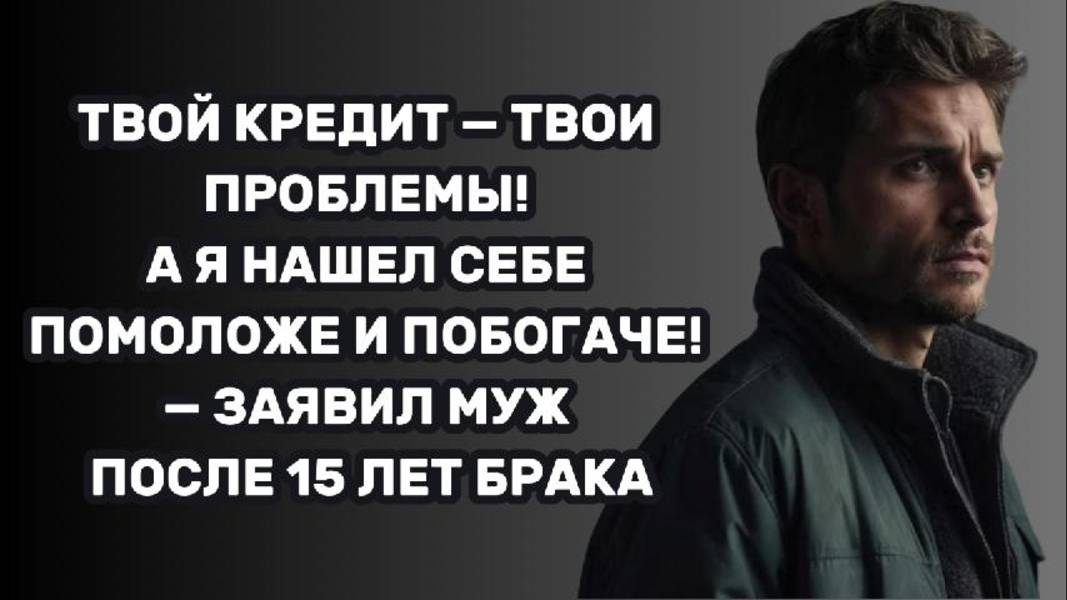ИСТОРИИ ИЗ ЖИЗНИ: ТВОЙ КРЕДИТ — ТВОИ ПРОБЛЕМЫ! А Я НАШЕЛ СЕБЕ ПОМОЛОЖЕ И ПОБОГАЧЕ! — ЗАЯВИЛ МУЖ