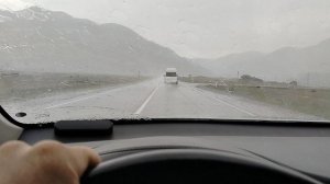 Домбай попали под дождь