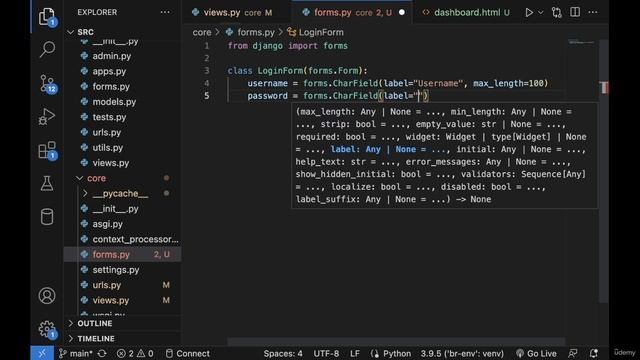 007 Adding forms for logging in