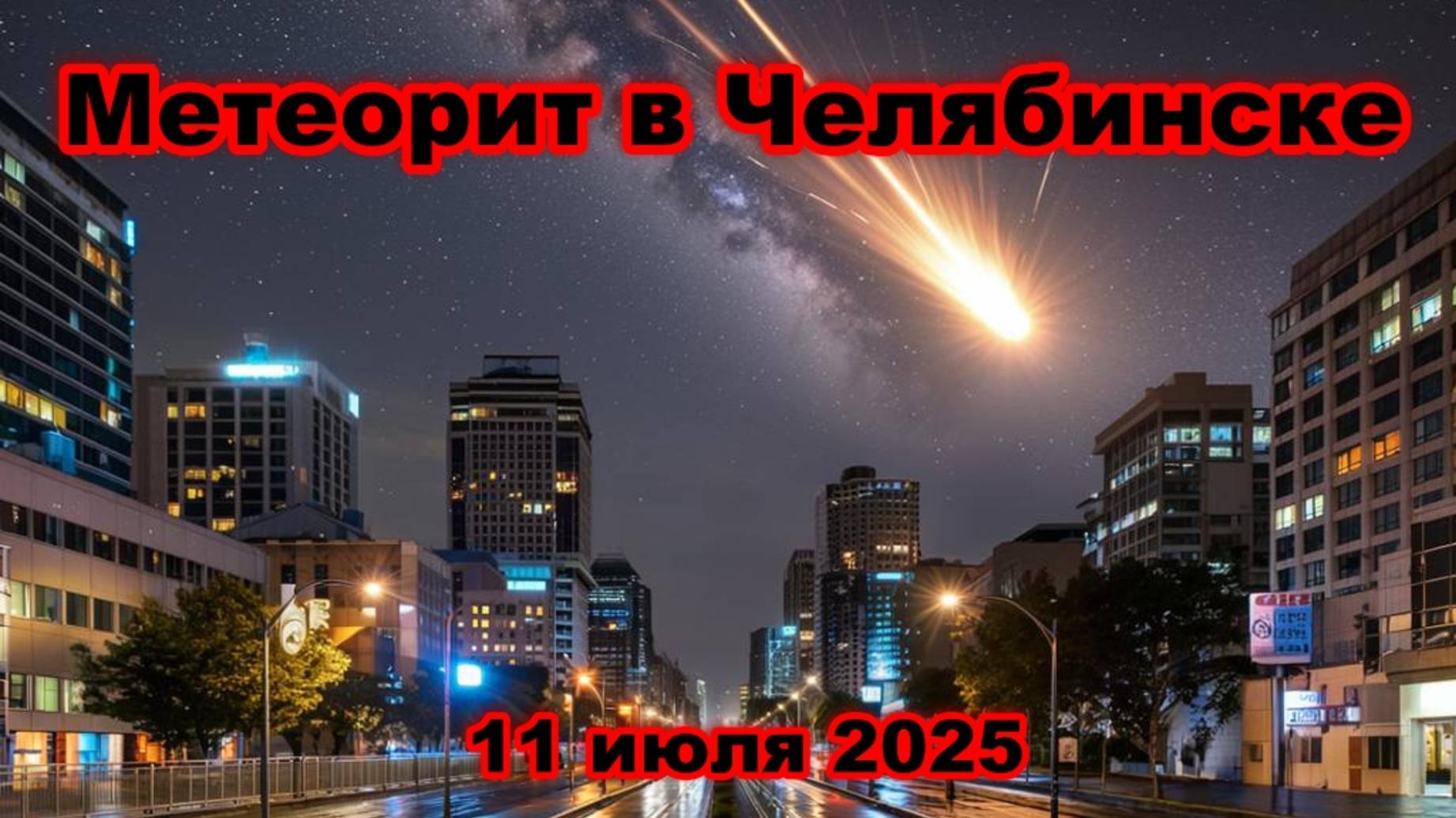 Челябинский метеорит Невероятные кадры ночной вспышки