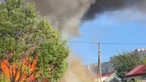 Пожар на ул. Халманова в Барнауле