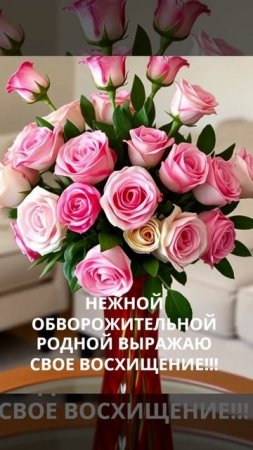Нежной обворожительной родной выражаю свое восхищение!!!