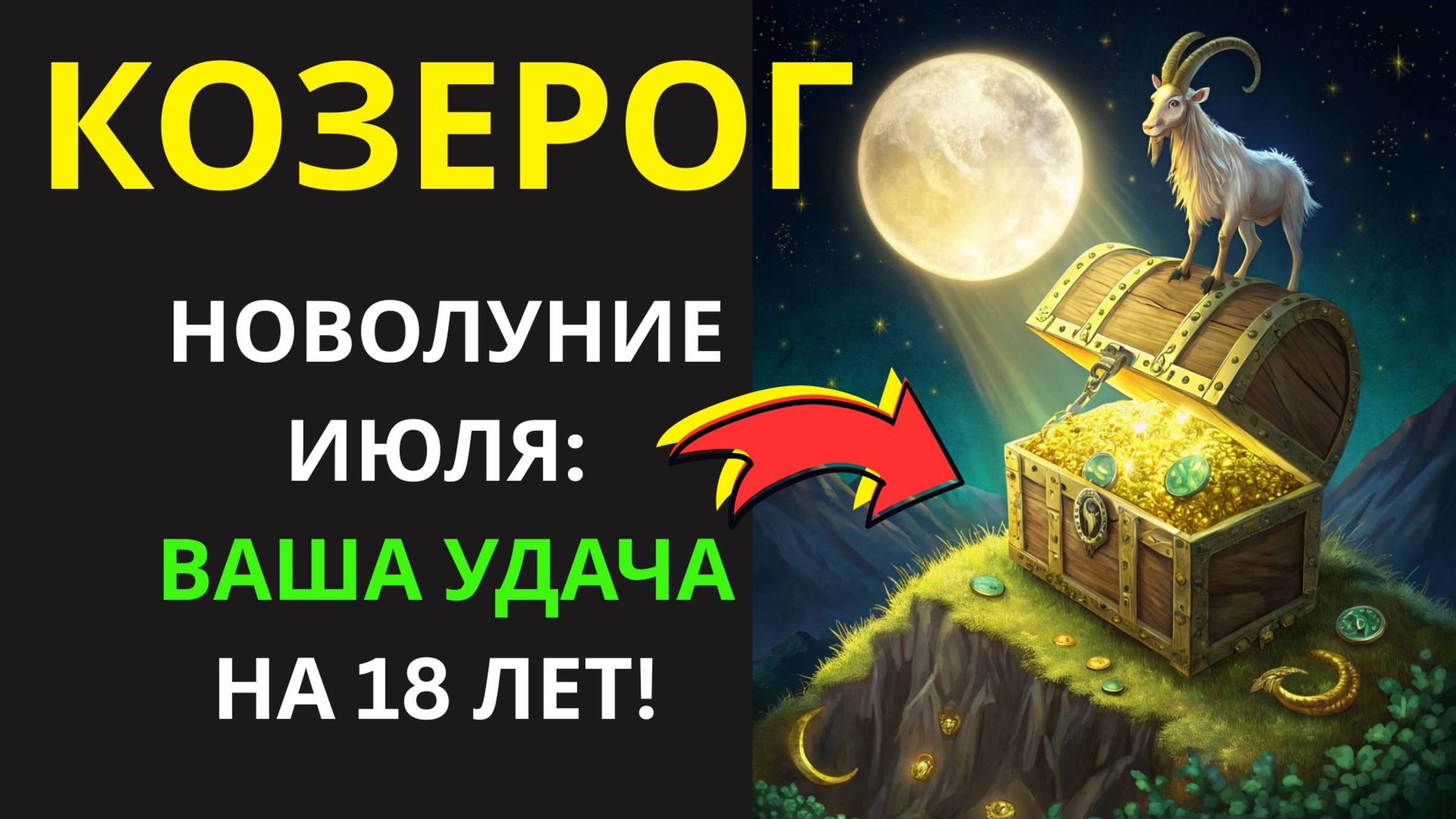 🤑 КОЗЕРОГ! 🐐НОВОЛУНИЕ ИЮЛЯ 2025 - ВАШ "ЗОЛОТОЙ КЛЮЧ" К 18 ГОДАМ БЕЗМЕРНОГО ИЗОБИЛИЯ! 💰