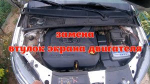 Lada Xray - замена втулок экрана двигателя