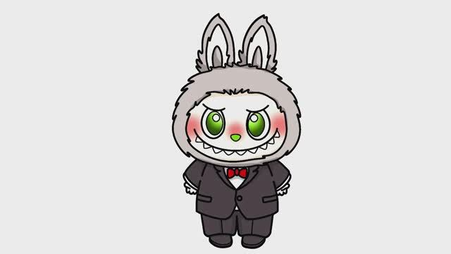 Как нарисовать милый и простой смокинг Лабубу