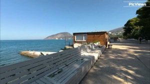Крым Гурзуф Центральный пляж сегодня 11 июля 2025. Море и погода в Крыму сейчас. Обстановка на пляже