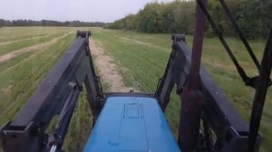 прессую суданку на сено