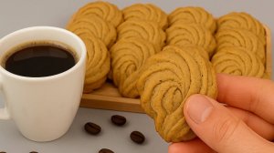 ВСЕГО 1 ЛОЖКА КОФЕ! Эти печенья ТАЮТ во рту – готовим за 10 минут! 🍪☕