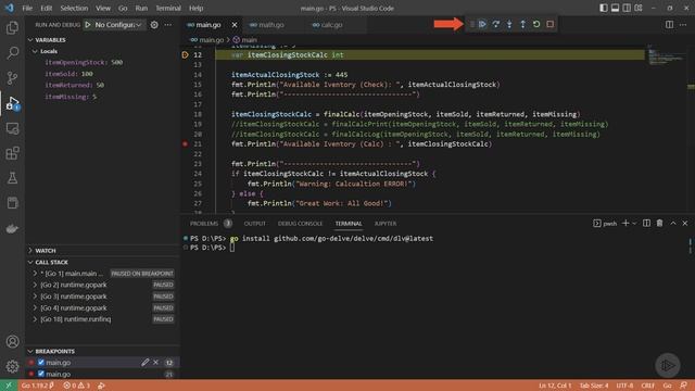 08. Demo - Debugging with Delve Utility