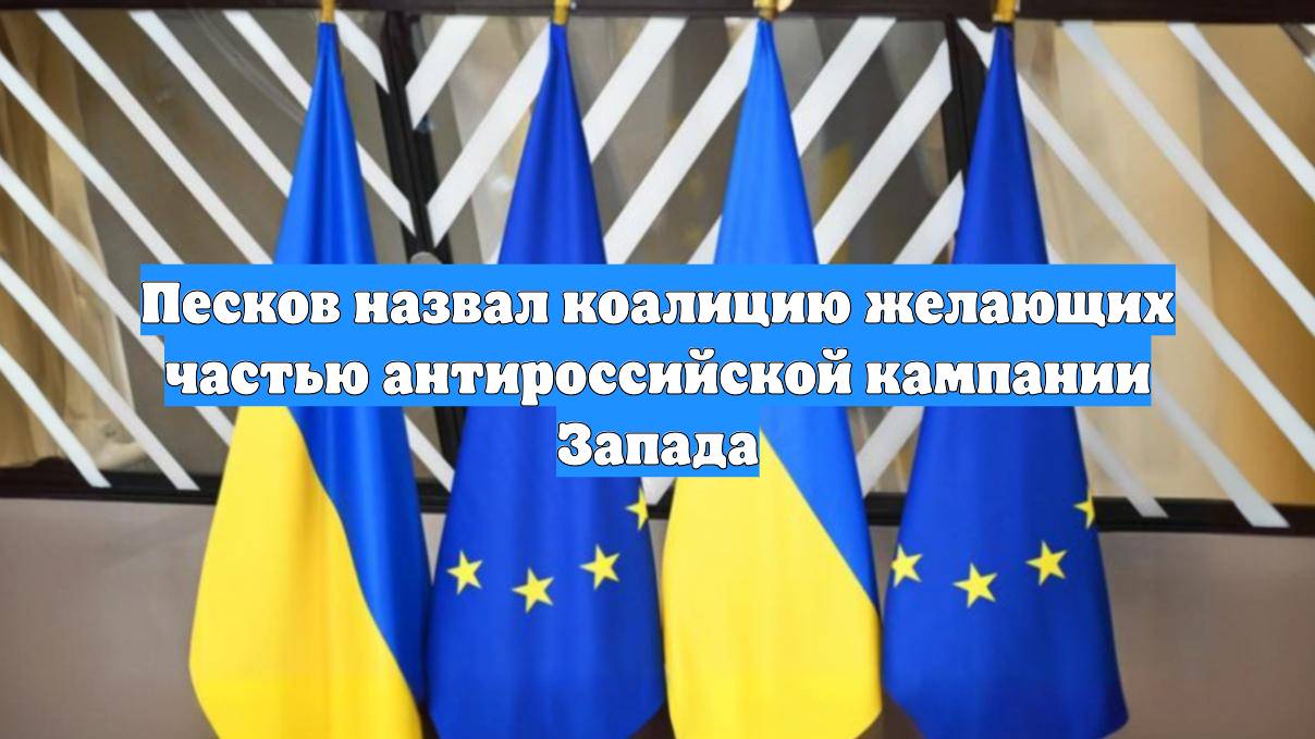Песков назвал коалицию желающих частью антироссийской кампании Запада