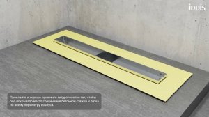 Установка душевого лотка с горизонтальным отводом IDDIS