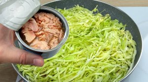 У вас дома есть капуста и консервированный тунец 😋 2 быстрых, простых и очень вкусных рецепта