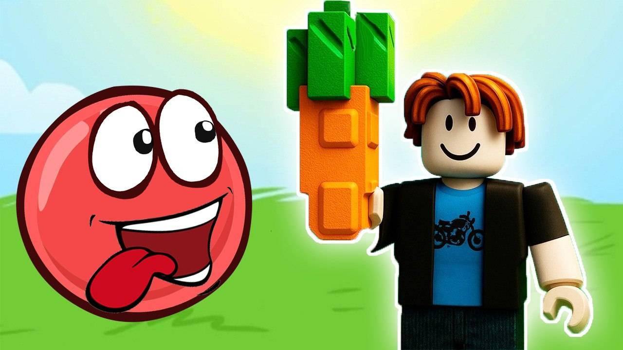 Впервые играю в Вырасти Сад! Красныш играет в роблокс. Мультик игра про красный шар