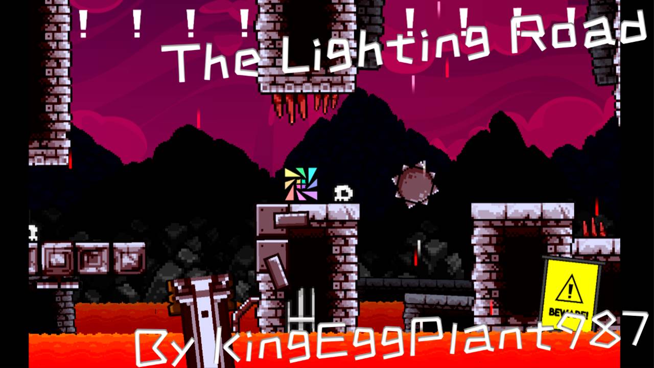 СЛОЖНАЯ СМЕРТЕЛЬНАЯ ДОРОГА | Platformer Level The Lighting Road |Easy Demon by KingEggPlant987