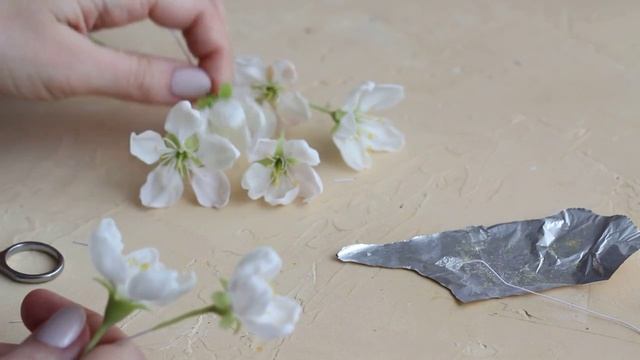 Яблоня. Лепка из полимерной глины. Часть 1